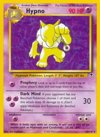 Hypno #25 Pokemon Legendary Collection