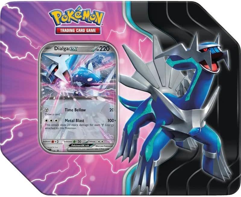 Azure Legends Collector's Tin Box Dialga ex USA version, inneholder 5 Packs