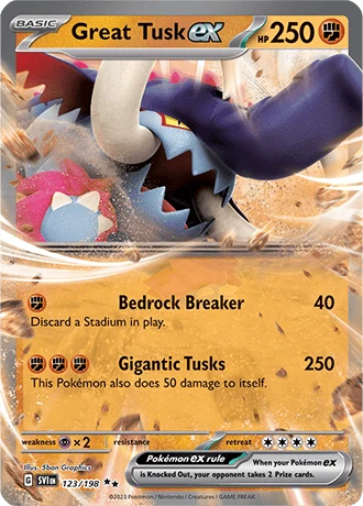 Great Tusk EX 123 Scarlet And Violet