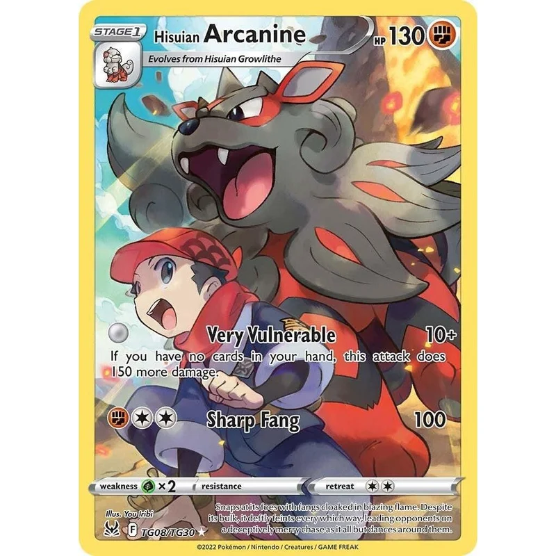 Hisuian Arcanine TG08 TG30 Trainer Gallery