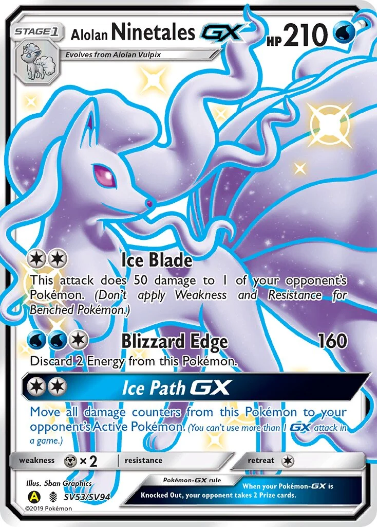 Alolan Ninetales GX SV53 SV94